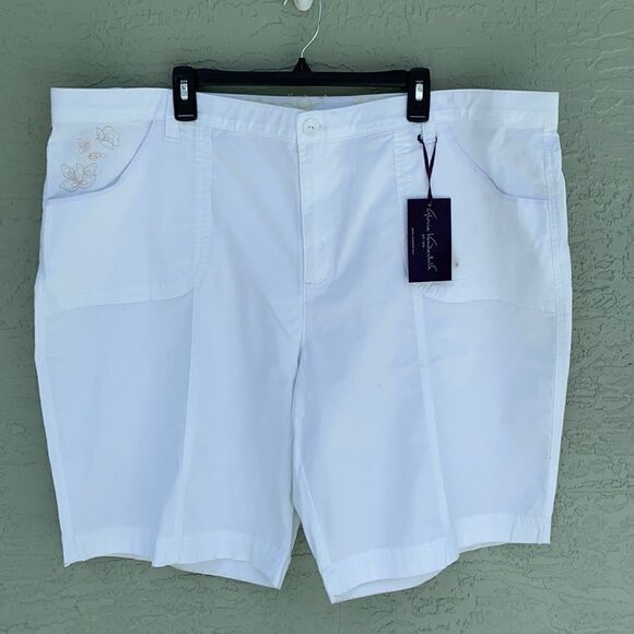 Gloria Vanderbilt Sz 24W Stretch NWT White Shorts - Picture 1 of 12